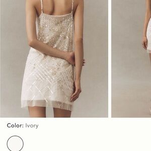 Anthropologie Ivory Mini Dress - Worn Once